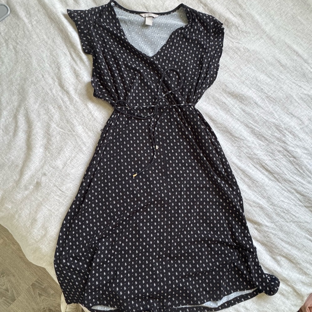 H & M Black Wrap Dress